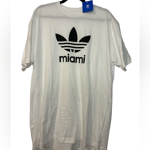 VINTAGE Adidas originals Women’s Miami T-shirt athletic slim fit - Picture 4 of 7